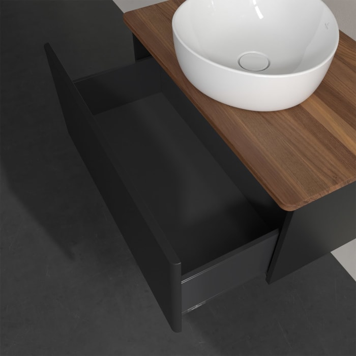 Villeroy & Boch Antao Waschbeckenunterschrank, 80 x 36 cm, 1 Auszug, Front ohne Struktur, ohne Hahnloch