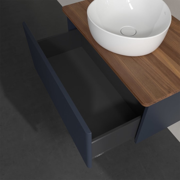 Villeroy & Boch Antao Waschbeckenunterschrank, 80 x 36 cm, 1 Auszug, Front mit Struktur, ohne Hahnloch