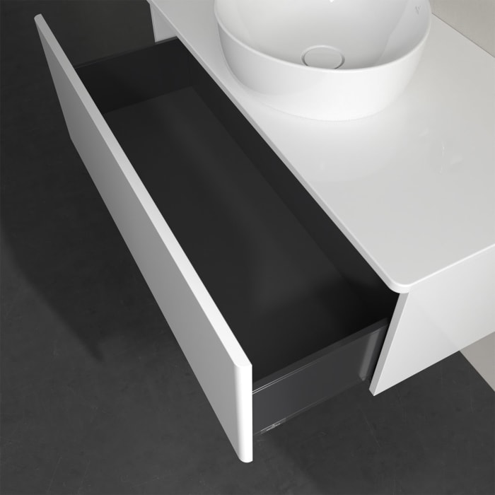 Villeroy & Boch Antao Waschbeckenunterschrank, 100 x 36 cm, 1 Auszug, Front ohne Struktur, ohne Hahnloch