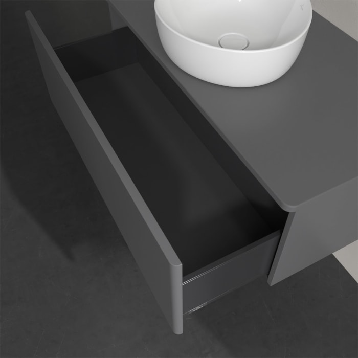 Villeroy & Boch Antao Waschbeckenunterschrank, 100 x 36 cm, 1 Auszug, Front ohne Struktur, ohne Hahnloch