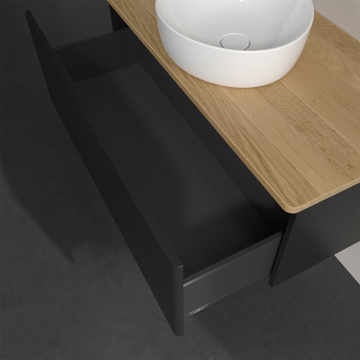 Villeroy & Boch Antao Waschbeckenunterschrank, 100 x 36 cm, 1 Auszug, Front ohne Struktur, ohne Hahnloch