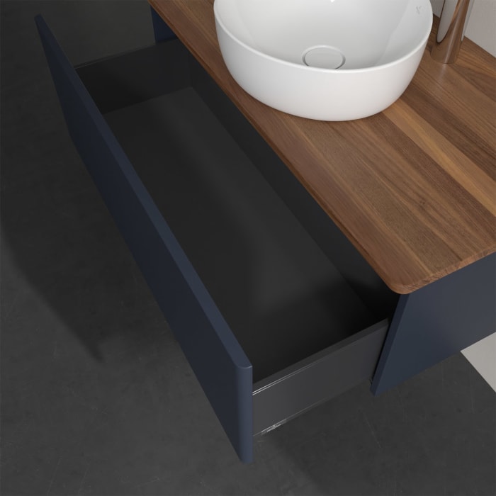 Villeroy & Boch Antao Waschbeckenunterschrank, 100 x 36 cm, 1 Auszug, Front ohne Struktur, mit Hahnloch