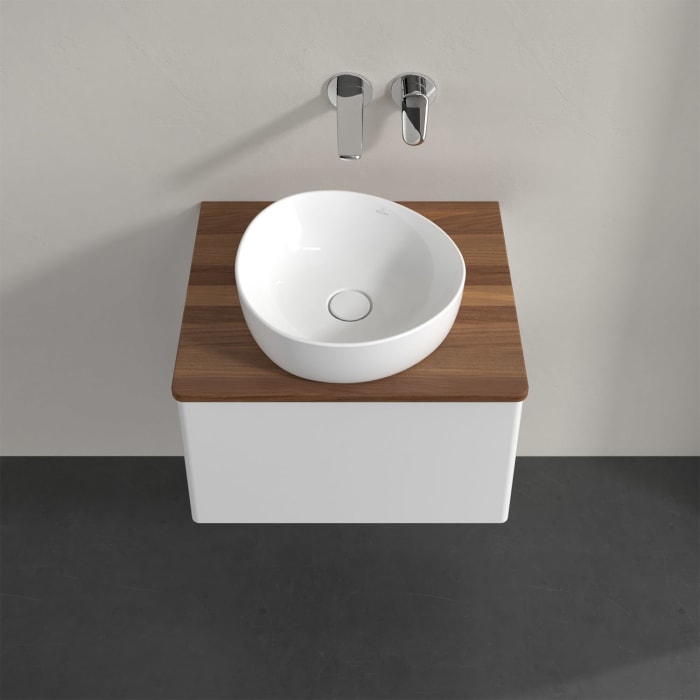 Villeroy & Boch Antao Waschbeckenunterschrank, 60 x 36 cm, 1 Auszug, Front ohne Struktur, ohne Hahnloch