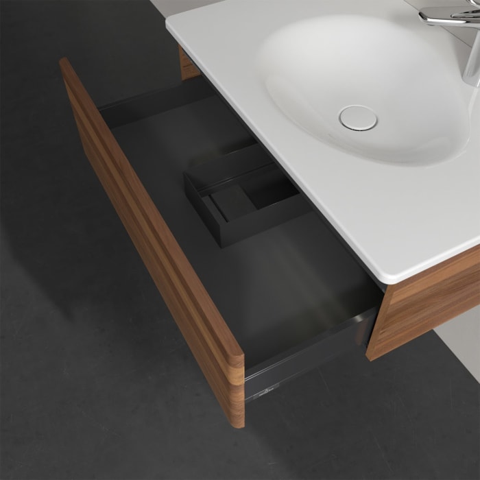 Villeroy & Boch Antao Waschbeckenunterschrank, 78,8 x 25,6 cm, 1 Auszug, Front ohne Struktur, mit LED-Licht