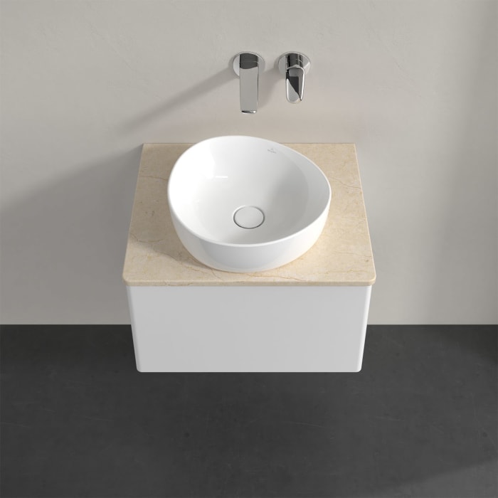 Villeroy & Boch Antao Waschbeckenunterschrank, 60 x 36 cm, 1 Auszug, Front ohne Struktur, ohne Hahnloch