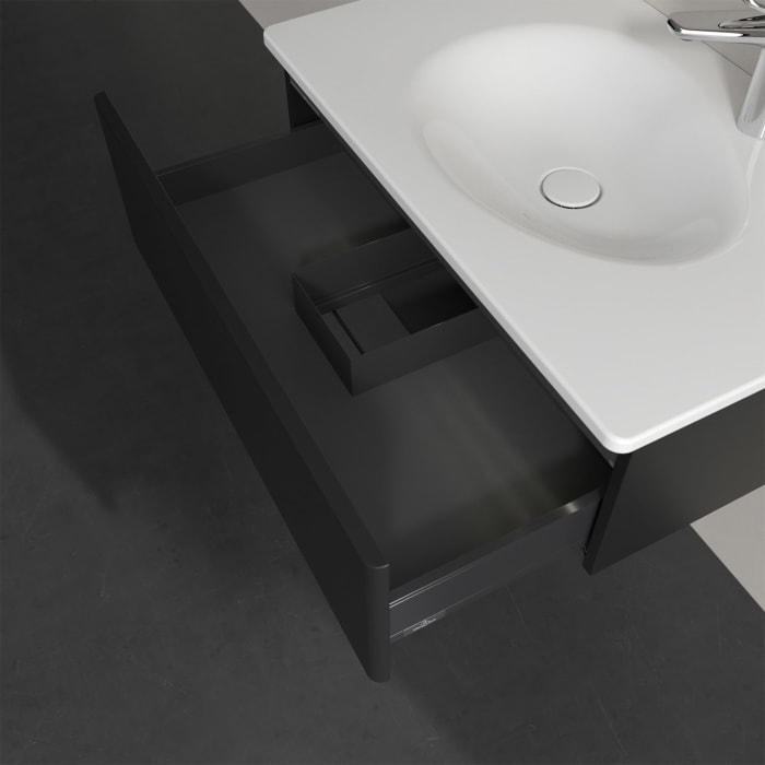 Villeroy & Boch Antao Waschbeckenunterschrank, 78,8 x 25,6 cm, 1 Auszug, Front ohne Struktur, mit LED-Licht