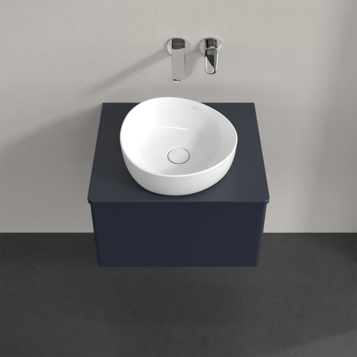 Villeroy & Boch Antao Waschbeckenunterschrank, 60 x 36 cm, 1 Auszug, Front ohne Struktur, mit Hahnloch