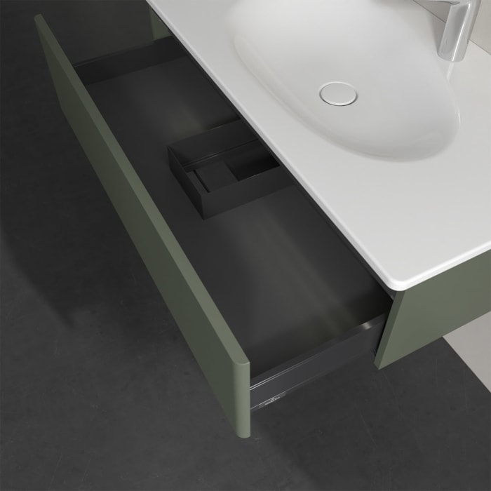 Villeroy & Boch Antao Waschbeckenunterschrank, 98,8 x 25,6 cm, 1 Auszug, Front ohne Struktur, mit LED-Licht