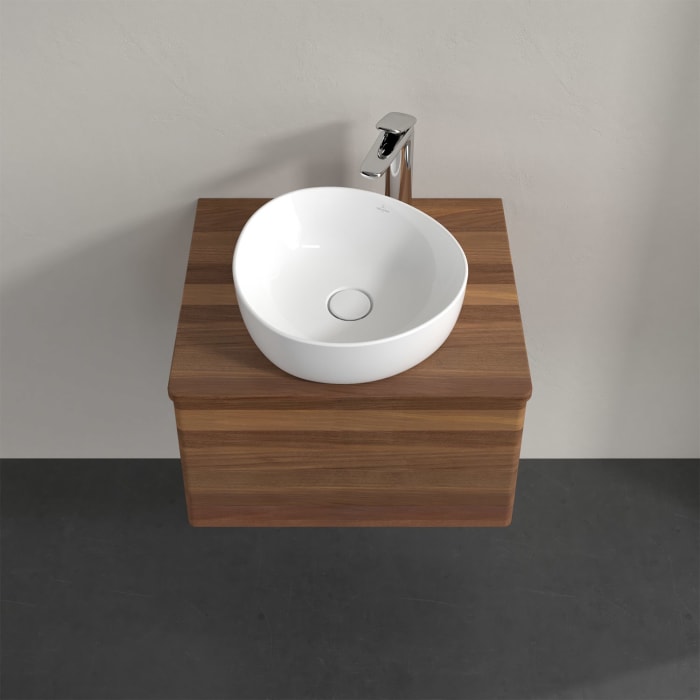 Villeroy & Boch Antao Waschbeckenunterschrank, 60 x 36 cm, 1 Auszug, Front ohne Struktur, mit Hahnloch