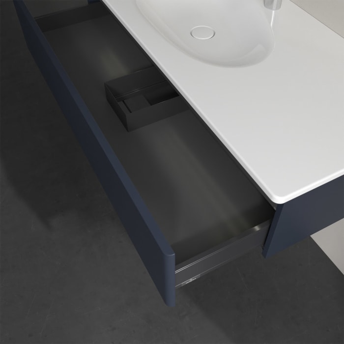 Villeroy & Boch Antao Waschbeckenunterschrank, 118,8 x 25,6 cm, 1 Auszug, Front ohne Struktur, mit LED-Licht