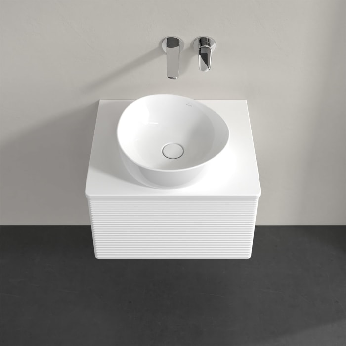 Villeroy & Boch Antao Waschbeckenunterschrank, 60 x 36 cm, 1 Auszug, Front mit Struktur, ohne Hahnloch