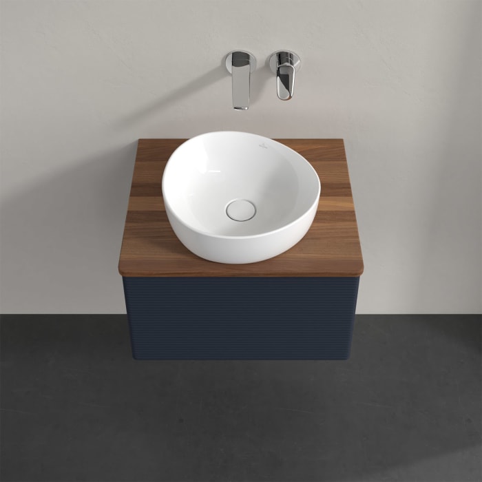 Villeroy & Boch Antao Waschbeckenunterschrank, 60 x 36 cm, 1 Auszug, Front mit Struktur, ohne Hahnloch