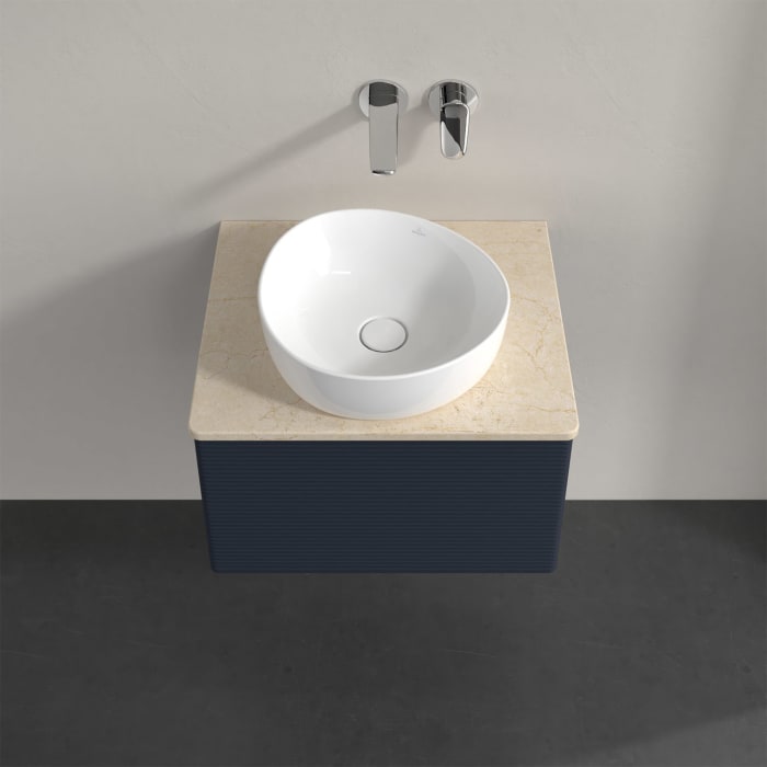 Villeroy & Boch Antao Waschbeckenunterschrank, 60 x 36 cm, 1 Auszug, Front mit Struktur, ohne Hahnloch