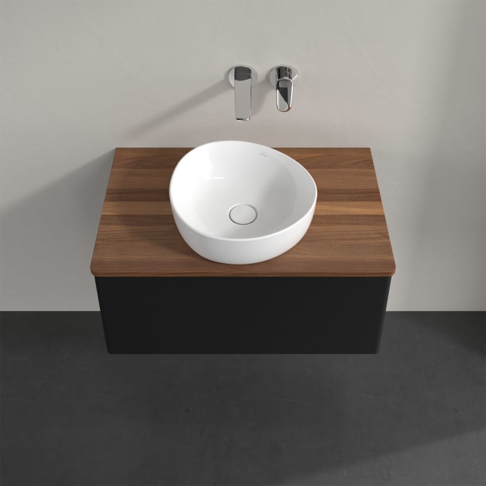 Villeroy & Boch Antao Waschbeckenunterschrank, 80 x 36 cm, 1 Auszug, Front ohne Struktur, ohne Hahnloch