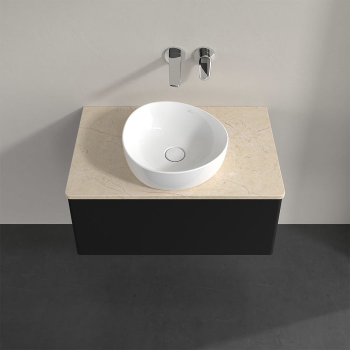 Villeroy & Boch Antao Waschbeckenunterschrank, 80 x 36 cm, 1 Auszug, Front ohne Struktur, ohne Hahnloch