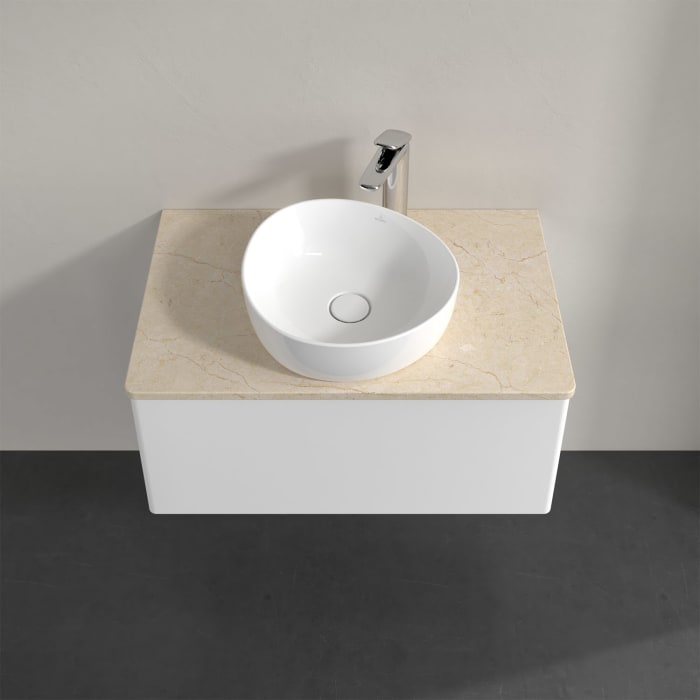 Villeroy & Boch Antao Waschbeckenunterschrank, 80 x 36 cm, 1 Auszug, Front ohne Struktur, mit Hahnloch