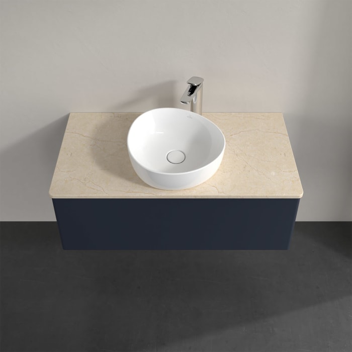 Villeroy & Boch Antao Waschbeckenunterschrank, 100 x 36 cm, 1 Auszug, Front ohne Struktur, mit Hahnloch