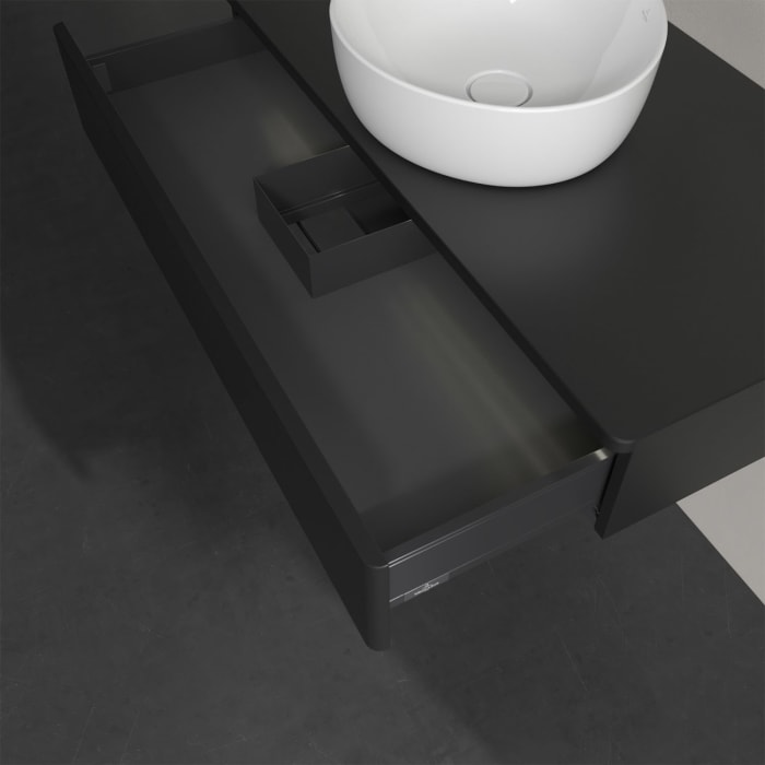 Villeroy & Boch Antao Waschbeckenunterschrank, 100 x 19 cm, 1 Auszug mit LED-Licht, Front ohne Struktur, ohne Hahnloch