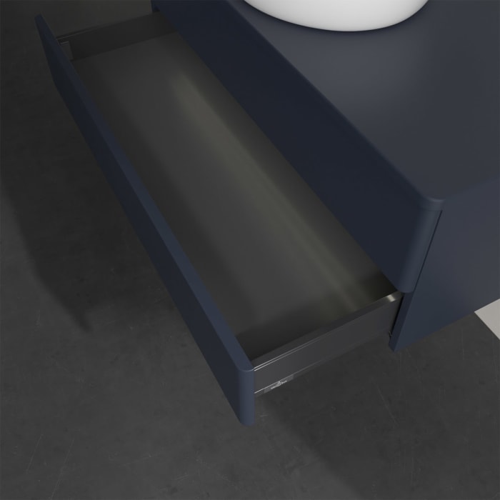 Villeroy & Boch Antao Waschbeckenunterschrank, 100 x 36 cm, 2 Auszüge mit LED-Licht, Front ohne Struktur, ohne Hahnloch