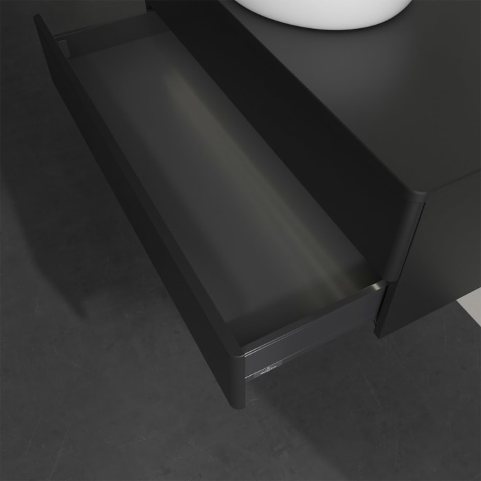 Villeroy & Boch Antao Waschbeckenunterschrank, 100 x 36 cm, 2 Auszüge mit LED-Licht, Front ohne Struktur, ohne Hahnloch