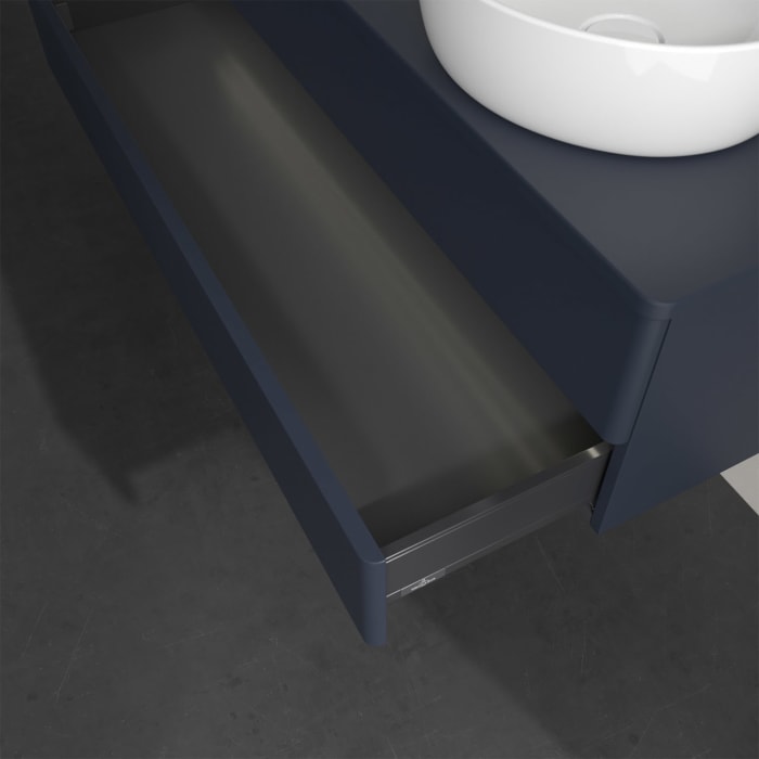 Villeroy & Boch Antao Waschbeckenunterschrank, 120 x 36 cm, 2 Auszüge mit LED-Licht, Front ohne Struktur, ohne Hahnloch, für Waschtisch rechts