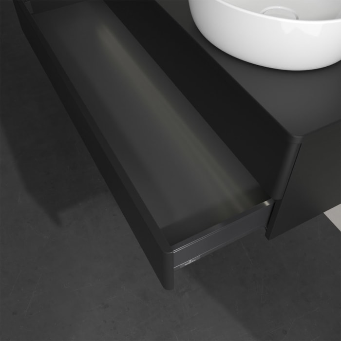 Villeroy & Boch Antao Waschbeckenunterschrank, 120 x 36 cm, 2 Auszüge mit LED-Licht, Front ohne Struktur, ohne Hahnloch, für Waschtisch rechts