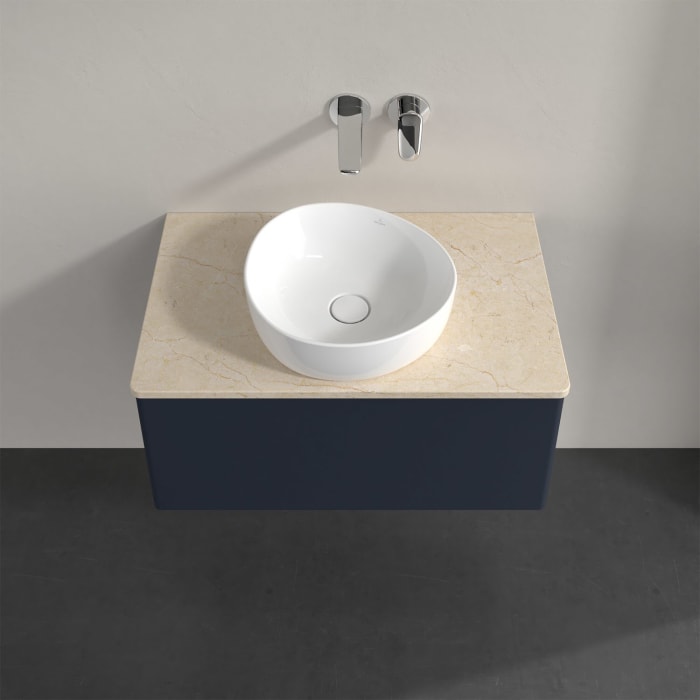 Villeroy & Boch Antao Waschbeckenunterschrank, 80 x 36 cm, 1 Auszug mit LED-Licht, Front ohne Struktur, ohne Hahnloch