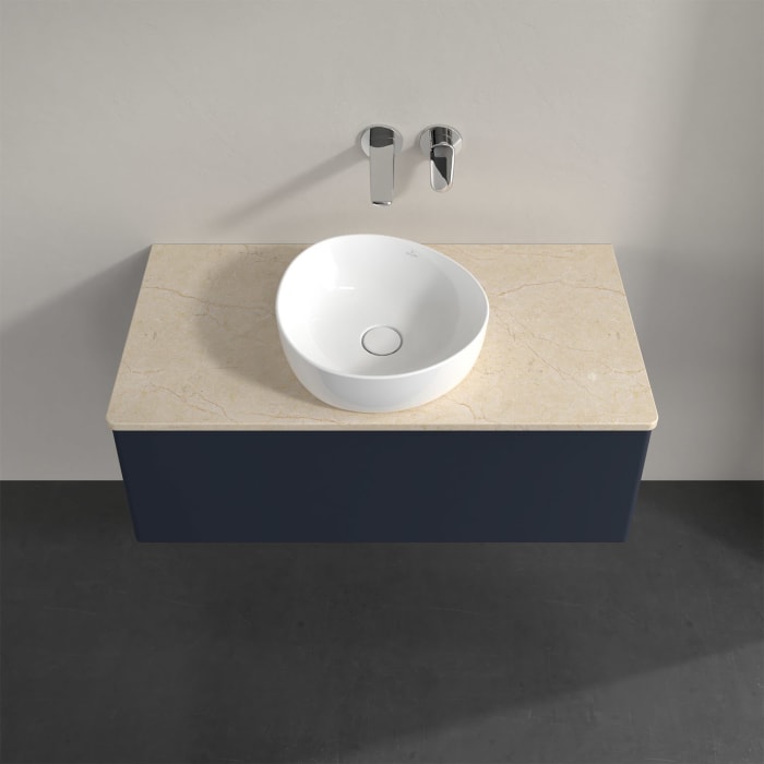 Villeroy & Boch Antao Waschbeckenunterschrank, 100 x 36 cm, 1 Auszug mit LED-Licht, Front ohne Struktur, ohne Hahnloch