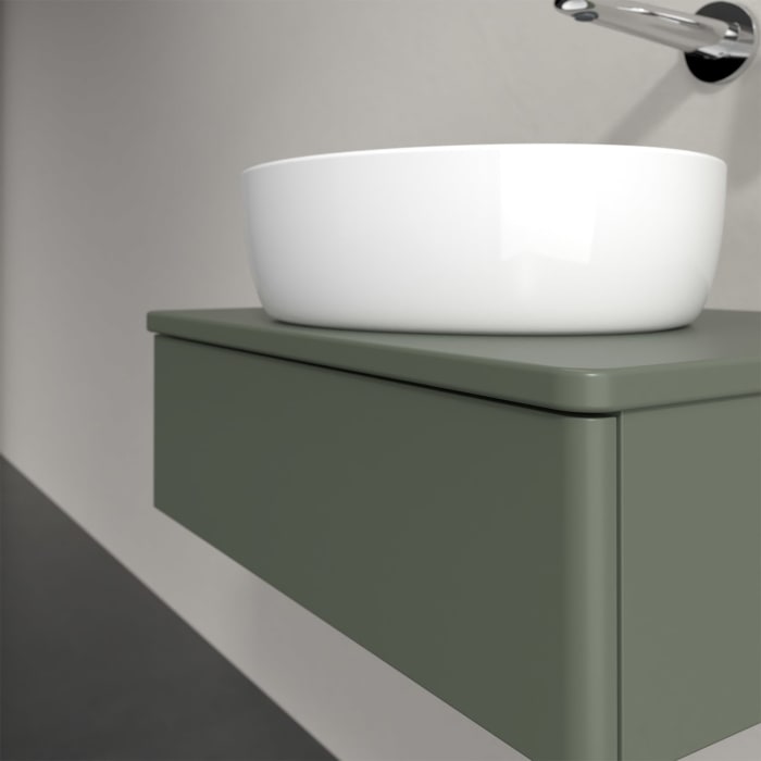 Villeroy & Boch Antao Waschbeckenunterschrank, 60 x 19 cm, 1 Auszug, Front ohne Struktur, mit Hahnloch