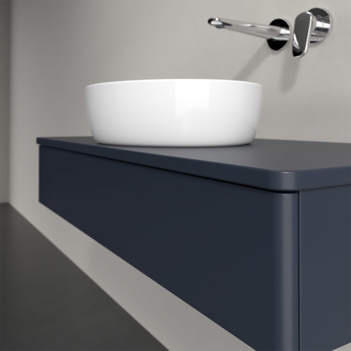 Villeroy & Boch Antao Waschbeckenunterschrank, 100 x 19 cm, 1 Auszug, Front ohne Struktur, mit Hahnloch