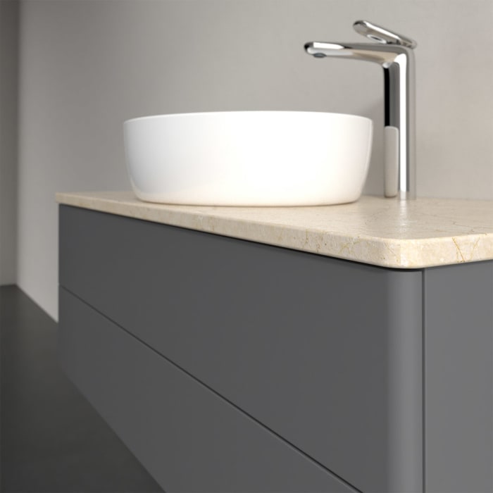 Villeroy & Boch Antao Waschbeckenunterschrank, 100 x 19 cm, 2 Auszüge, Fronten ohne Struktur, mit Hahnloch