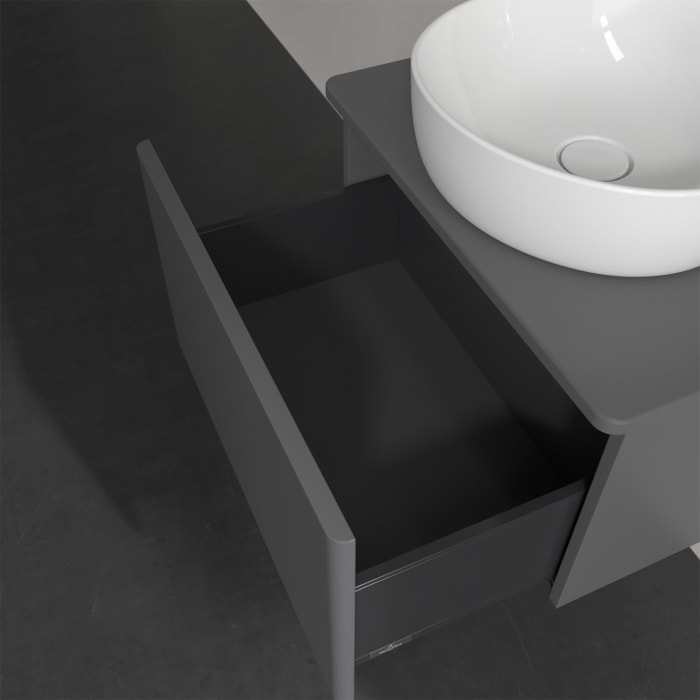 Villeroy & Boch Antao Waschbeckenunterschrank, 60 x 36 cm, 1 Auszug, Front ohne Struktur, ohne Hahnloch