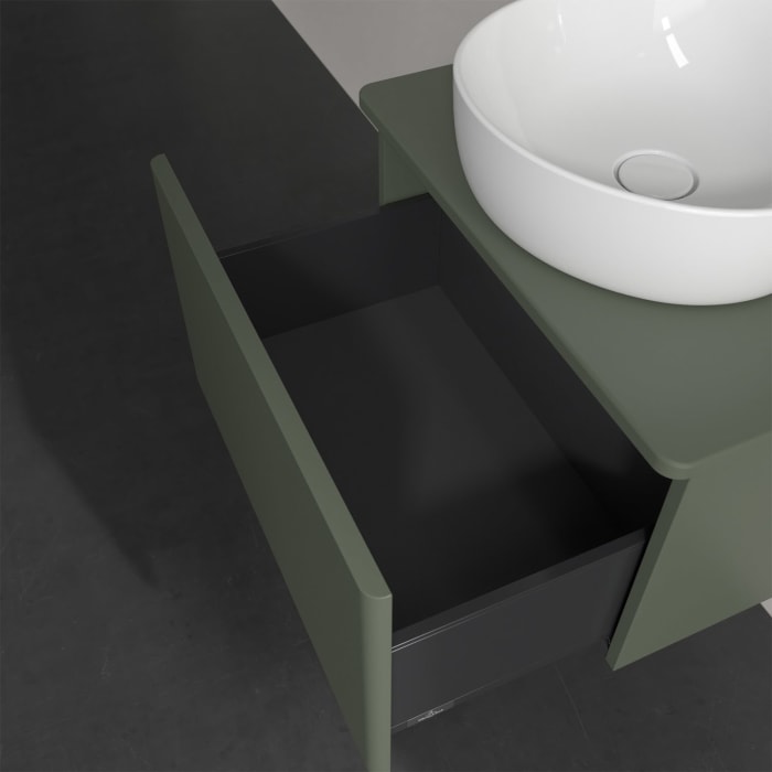 Villeroy & Boch Antao Waschbeckenunterschrank, 60 x 36 cm, 1 Auszug, Front ohne Struktur, ohne Hahnloch