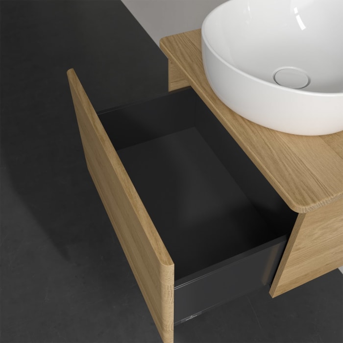 Villeroy & Boch Antao Waschbeckenunterschrank, 60 x 36 cm, 1 Auszug, Front ohne Struktur, ohne Hahnloch