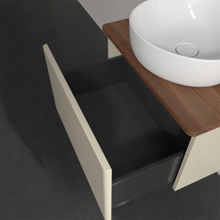 Villeroy & Boch Antao Waschbeckenunterschrank, 60 x 36 cm, 1 Auszug, Front ohne Struktur, ohne Hahnloch