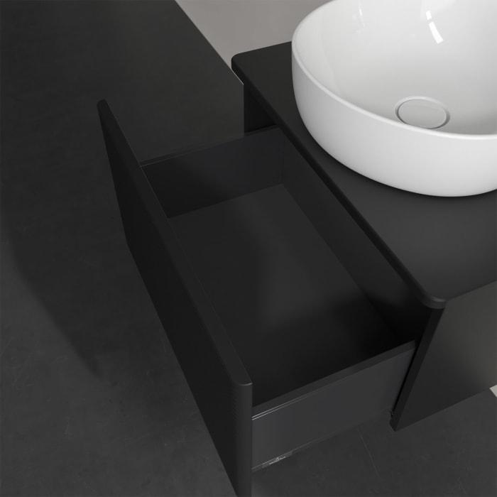 Villeroy & Boch Antao Waschbeckenunterschrank, 60 x 36 cm, 1 Auszug, Front mit Struktur, ohne Hahnloch