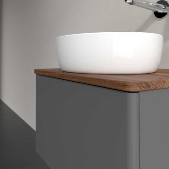 Villeroy & Boch Antao Waschbeckenunterschrank, 60 x 36 cm, 1 Auszug, Front ohne Struktur, ohne Hahnloch