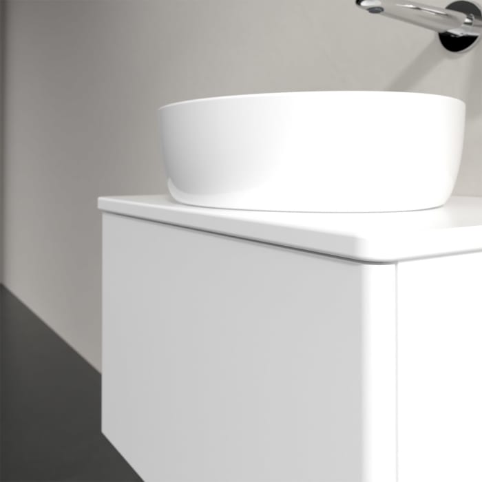 Villeroy & Boch Antao Waschbeckenunterschrank, 60 x 36 cm, 1 Auszug, Front ohne Struktur, mit Hahnloch