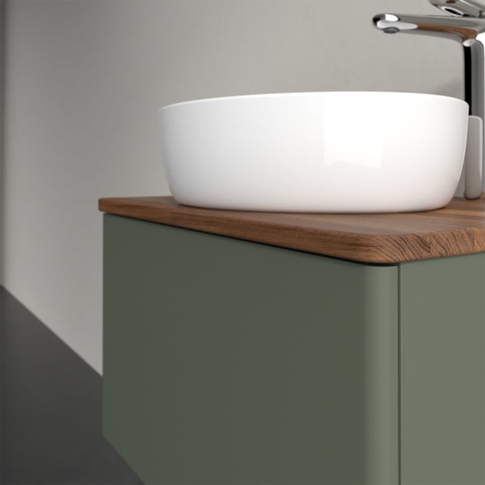 Villeroy & Boch Antao Waschbeckenunterschrank, 60 x 36 cm, 1 Auszug, Front ohne Struktur, mit Hahnloch