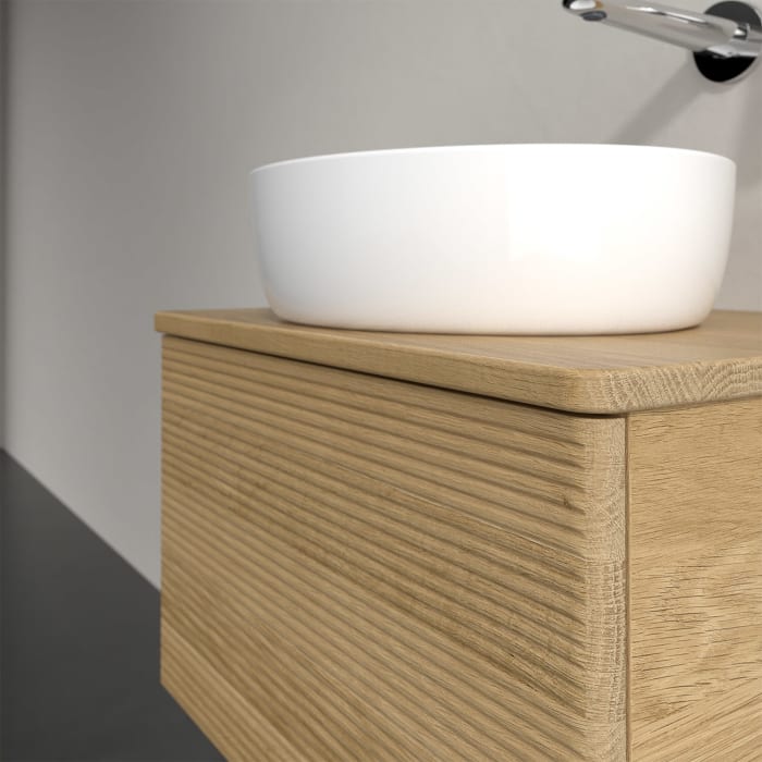 Villeroy & Boch Antao Waschbeckenunterschrank, 60 x 36 cm, 1 Auszug, Front mit Struktur, ohne Hahnloch