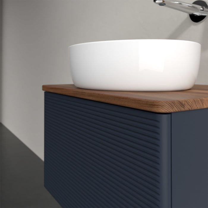 Villeroy & Boch Antao Waschbeckenunterschrank, 60 x 36 cm, 1 Auszug, Front mit Struktur, ohne Hahnloch