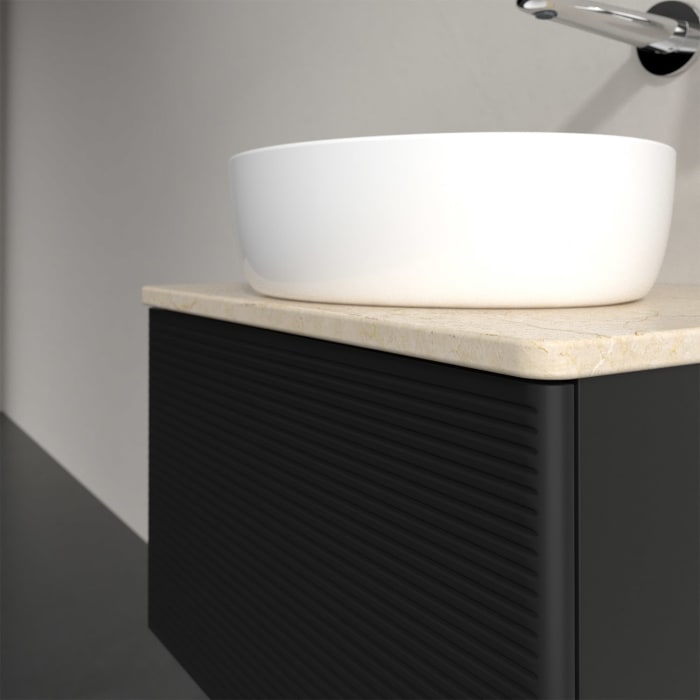 Villeroy & Boch Antao Waschbeckenunterschrank, 60 x 36 cm, 1 Auszug, Front mit Struktur, ohne Hahnloch