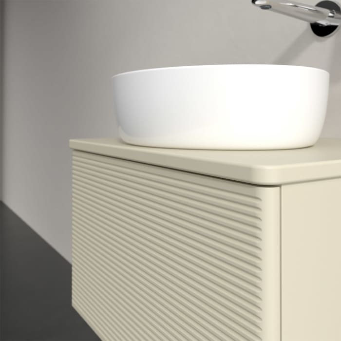 Villeroy & Boch Antao Waschbeckenunterschrank, 60 x 36 cm, 1 Auszug, Front mit Struktur, mit Hahnloch