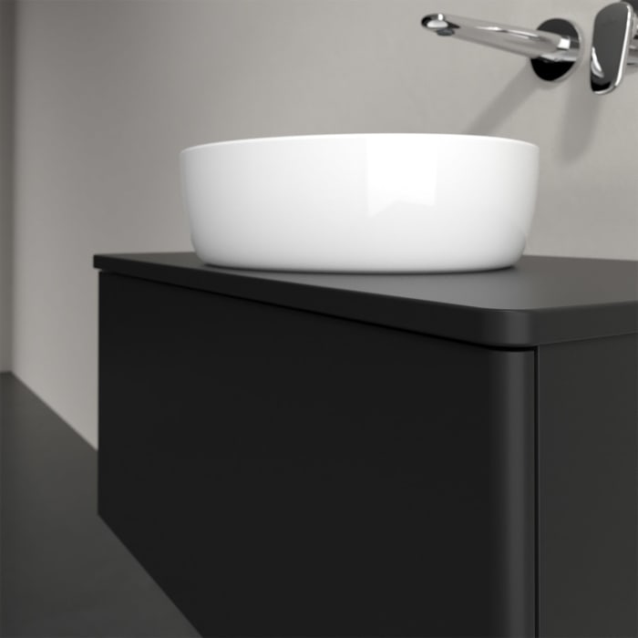 Villeroy & Boch Antao Waschbeckenunterschrank, 80 x 36 cm, 1 Auszug, Front ohne Struktur, ohne Hahnloch