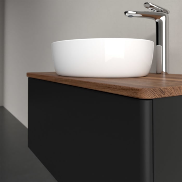 Villeroy & Boch Antao Waschbeckenunterschrank, 80 x 36 cm, 1 Auszug, Front ohne Struktur, mit Hahnloch