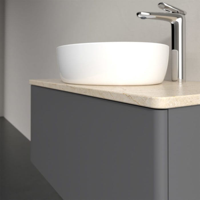 Villeroy & Boch Antao Waschbeckenunterschrank, 80 x 36 cm, 1 Auszug, Front ohne Struktur, mit Hahnloch