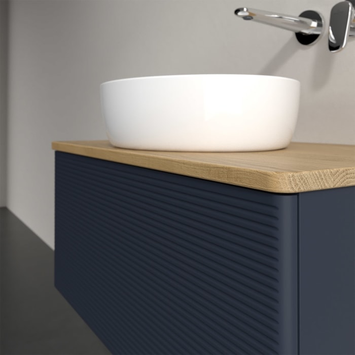 Villeroy & Boch Antao Waschbeckenunterschrank, 80 x 36 cm, 1 Auszug, Front mit Struktur, ohne Hahnloch