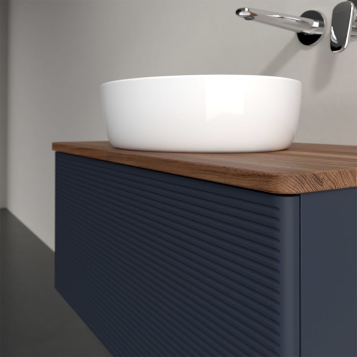 Villeroy & Boch Antao Waschbeckenunterschrank, 80 x 36 cm, 1 Auszug, Front mit Struktur, ohne Hahnloch