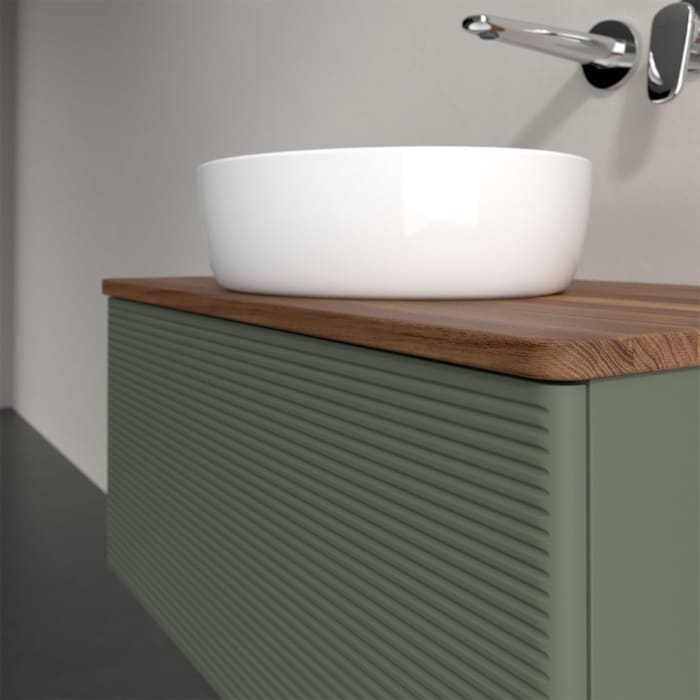 Villeroy & Boch Antao Waschbeckenunterschrank, 80 x 36 cm, 1 Auszug, Front mit Struktur, ohne Hahnloch