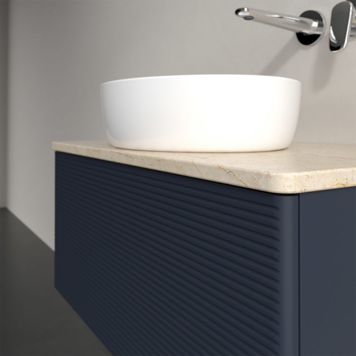 Villeroy & Boch Antao Waschbeckenunterschrank, 80 x 36 cm, 1 Auszug, Front mit Struktur, ohne Hahnloch